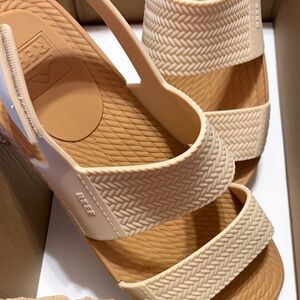 Reef Women's Braided Strap Slingback Sandals in Light Beige